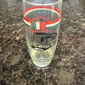 Vintage Old Spaghetti Factory Tram Design Glass Tumbler